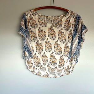 Lucky Brans ruffle serve tank top size Small